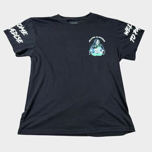 Fresh Laundry Welcome To Paradise Shirt Men L Skeleton Reaper Graphic Tee Black